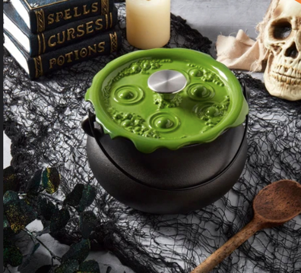 Smith And Clark 4 Quart Cauldron With Green Bubble Lid- Pre Sale